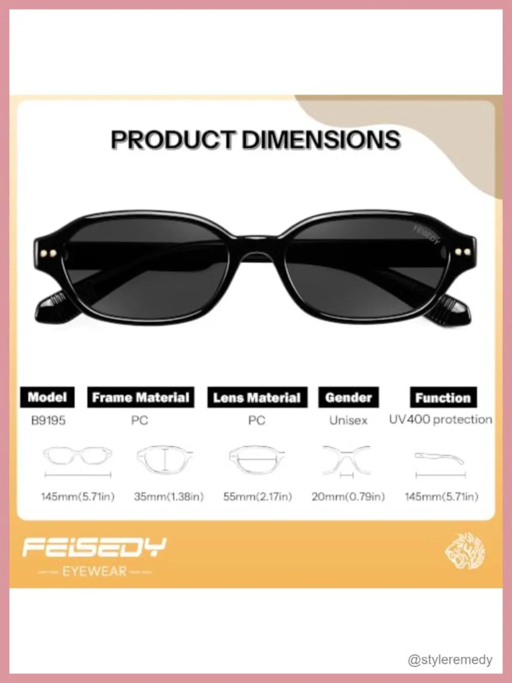 Retro Polarized Rectangle Sunglasses UV400 Protection for Women Men
